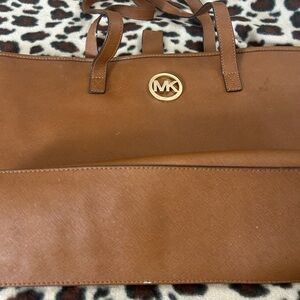 Michael Kors Tan Tote with Gold Logo